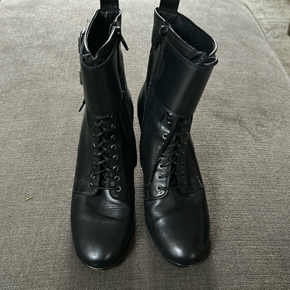 The Kooples - Leather Mid Calf Lace Up Boot Size 38 - Picture 2 of 10
